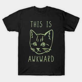 Sage Awkward Cat T-Shirt